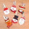 1PC Dinner Table Decoration Handmade Christmas High Quality Cutlery Cover New Santa Claus Elk DIY Knife Fork Bags Non-woven