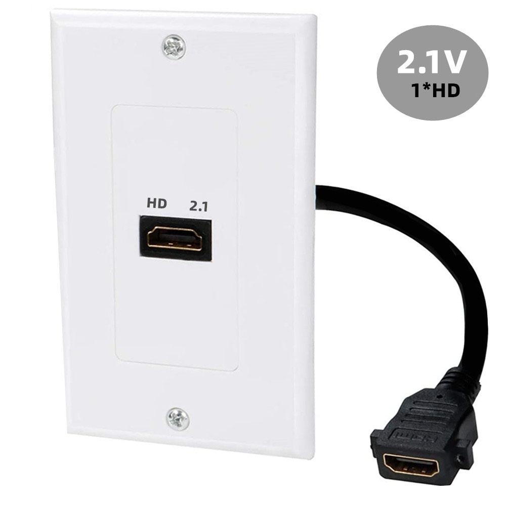 8K High Speed HDMI-compatible Wall Plate Face 8K 60Hz High Speed Extender Cord Female To Female Adapter Connector Cable