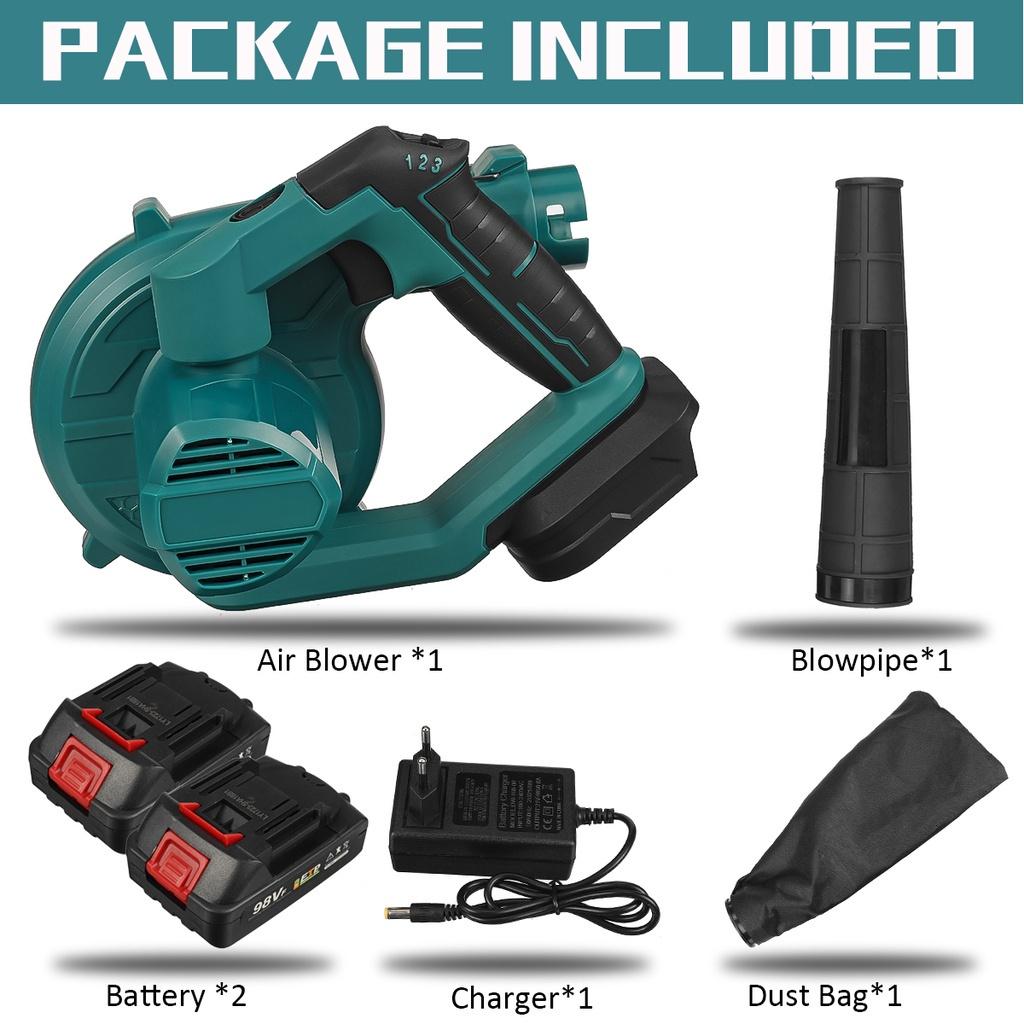2200W 2 IN 1 Electric Cordless Air Blower Blowing Suction 180Rotation Dust Collector Leaf Cleaner For Makita 18V Battery