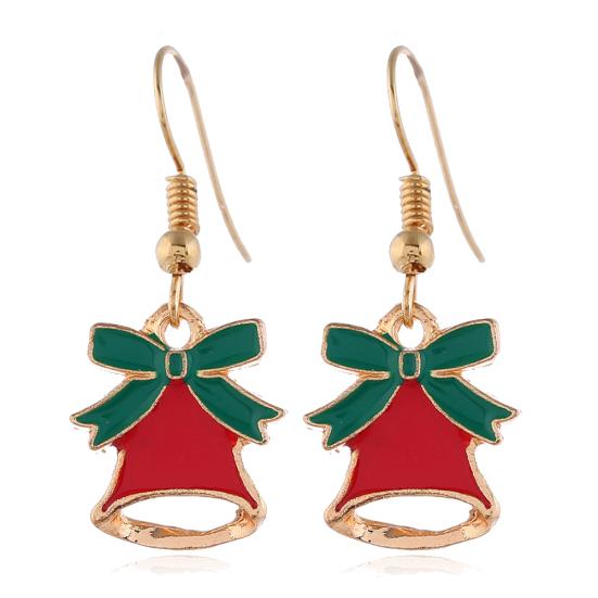 Christmas Tree Santa Elk Bell Earrings Bracelet Ring Necklace Women Jewelry Set