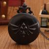 Fashion Men's Watches Men Classic Vintage Quartz Black Pocket Watch Necklace, Ideal Choice for Gifts