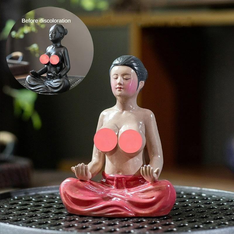 Color Change Beauty Tea Pet Color Change Ceramic Temperature Change Tea Pet Adult Sexy Art Body Creative Decoration