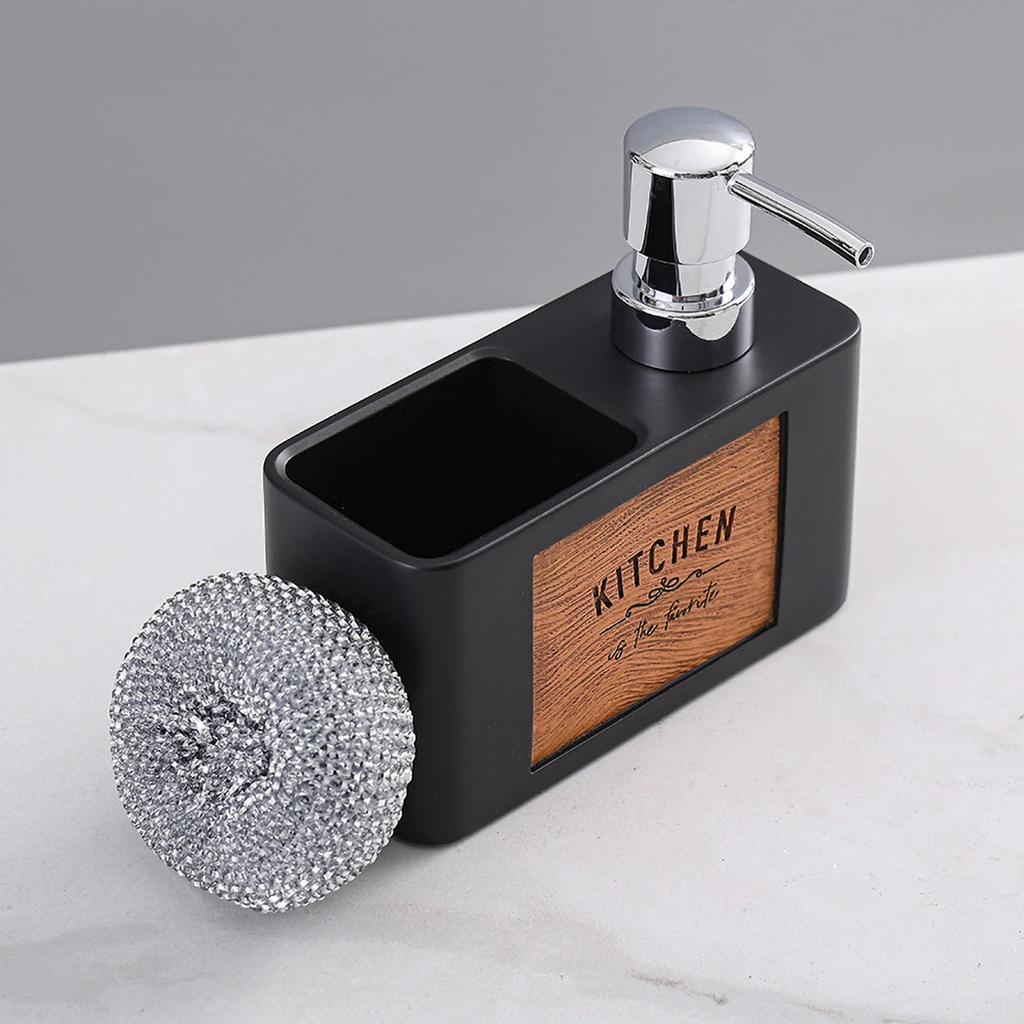 Кухонный дозатор для мыла с подставкой для губки, дозатор для жидкого мыла для рук и посуды для кухонной раковины, дозатор для мыла для рук для ванной комнаты