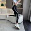 Spring New Fitness Stripe Shark Pants Wearing Thin High Waist Hip Lifting Sports Leggings Yoga Barbie Pants