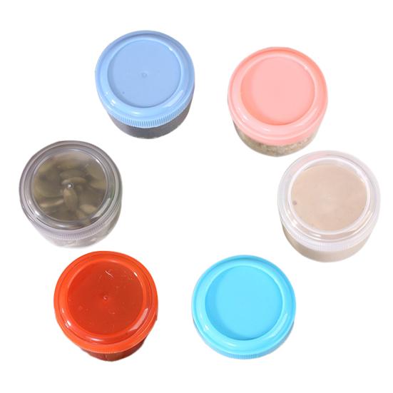 1/4/6Pcs Snack Containers Small Food Storage Cups with Lids BPA Free Reusable Sauce Condiments Salad Containers