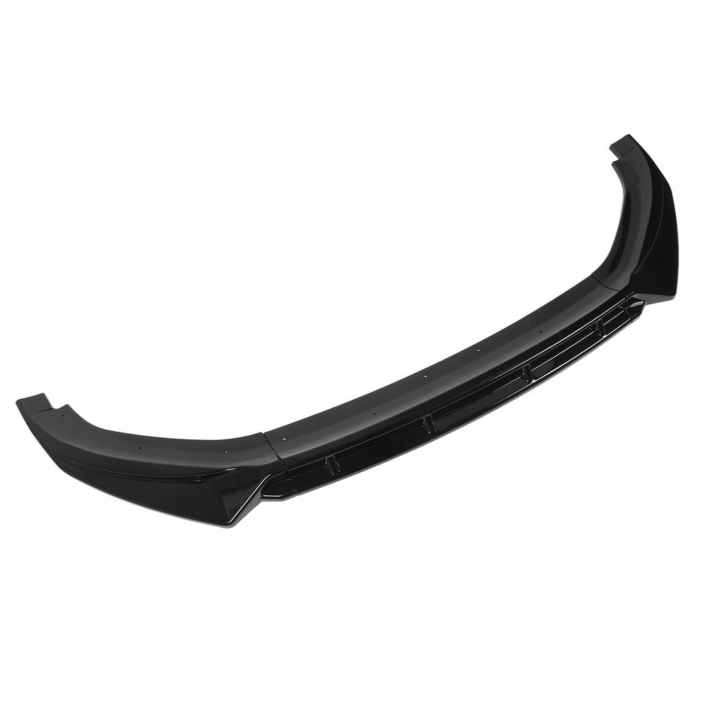 3Pcs Front Bumper Lip Spoiler Glossy Black Enhanced Aerodynamics Front Lip Spoiler Splitter Protecto