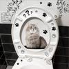 T267# Cartoon Animal Cat Toilet Sticker Bathroom Toilet Cover Sticker Wall Stickers Wc Accessories Fun For Home BathRoom