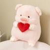 Hug Red Heart Simulation Pig Doll Toys PP Cotton Stuffed Pig Plushie Doll  Decorate Present