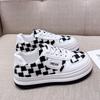 New Small White Shoes Women's Thick Sole Shoes All-match Big Toe Shoes Black  Plaid Casual Sports Sneaker