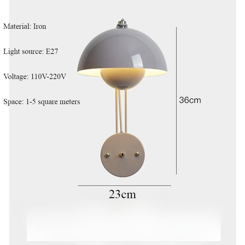 Danish Designer Flower Bud Wall Lamp Bedroom Bedside Lamp Simple Luxurious Decoration TV Background Wall Children Room Wall Lamp