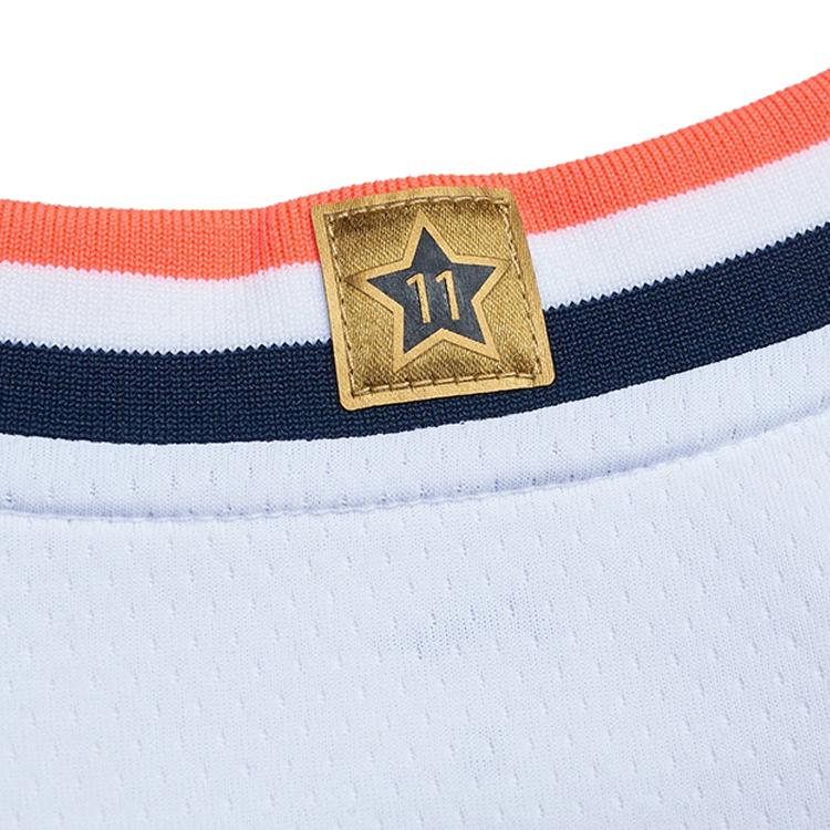 Li Ning CBA Logo Letter Print Pattern Basketball Jersey 22 Season Guangdong Hongyuan Zhao Rui Unisex Jersey White AAYS661-1