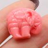 5Pcs, Elephant Beads for Jewelry Making, Synthetic Coral Gemstone Beads, Lucky Animal Charm Spacer Beads for Bracelet Necklace, DIY Gift Ideas