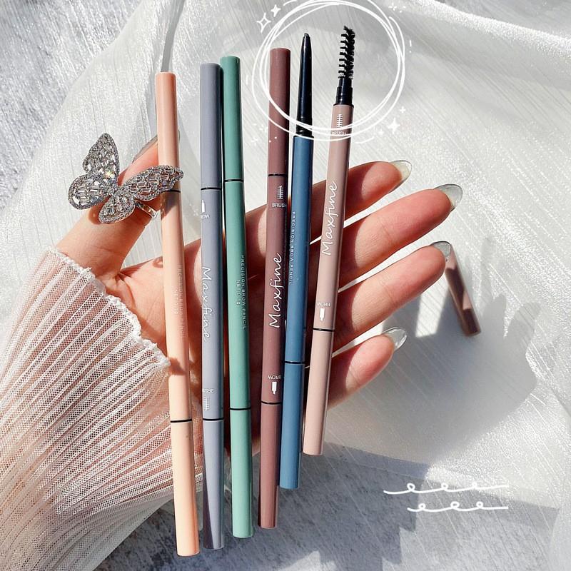 Double Head Eyebrow Pencil Small Triangle Slim Long-lasting Waterproof and Sweat Proof Natural Three-dimensional Color Student Makeup Beauty Products