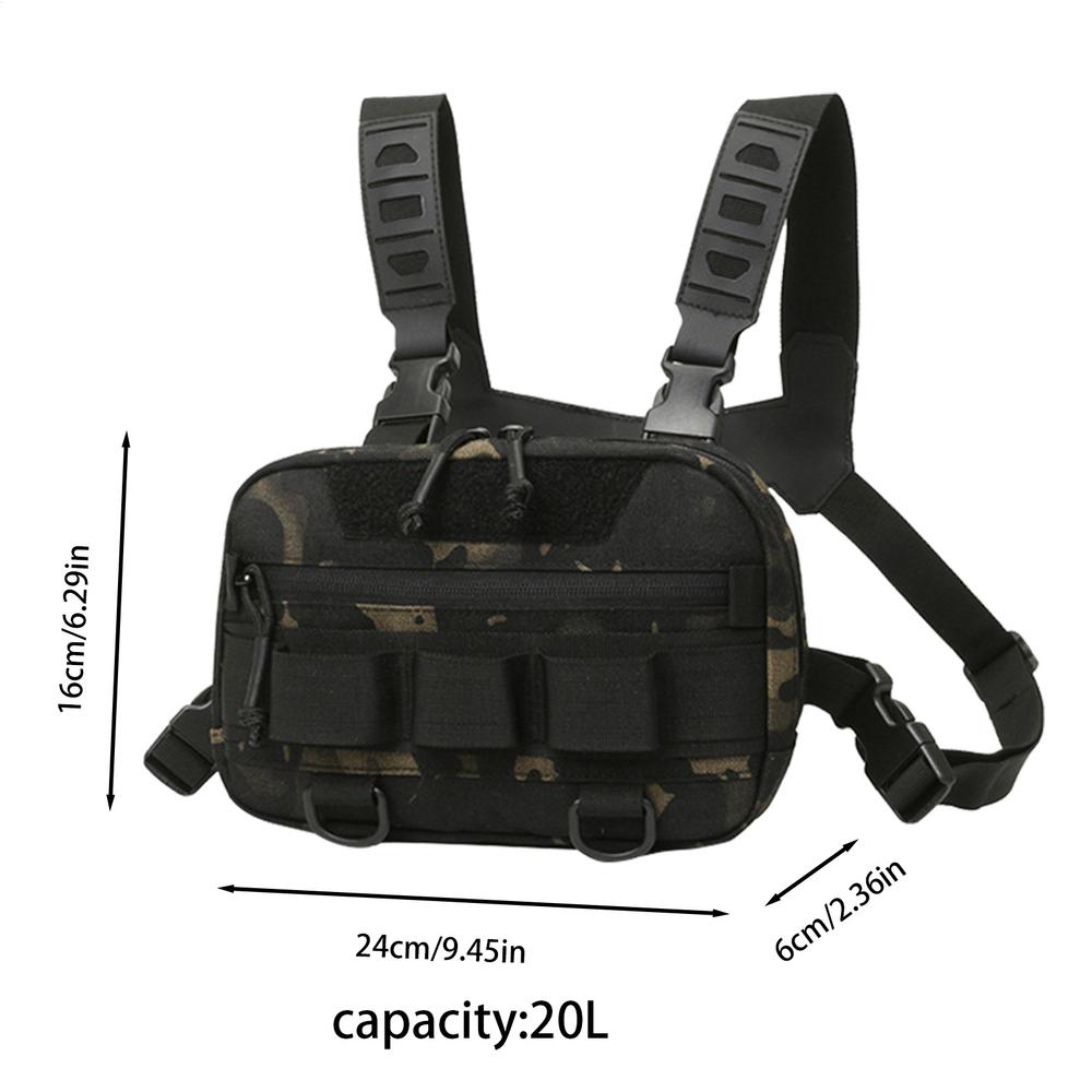 20L Fishing Chest Bag Oxford Cloth Front Rig Pouch Tacticals Bags Fishing Tool Storage Vest Backpack For Hunting Camping Pack