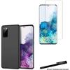 Case and Screen Protector - Toproduits® - Samsung Galaxy S20 - Tempered Glass - Black - Scratch-resistant