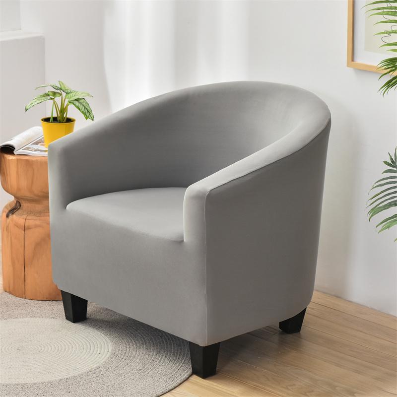 Solid Color Spandex Sofa Cover Relax Stretch Single Seater Club Couch Slipcover for Living Room Elastic Armchair Protector Cover