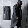 Black Adult Windbreaker Style Raincoat Windproof Hooded Rope Rain Extended Thickened Fishing Rain Poncho Plus Size