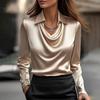 Simple Temperament Swinging Collar Shirts Women’s Blouses & Shirts