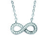 [L3906] - Silver Necklace 'Infini' White Silver (rhodium Plated) - 7x15 Mm