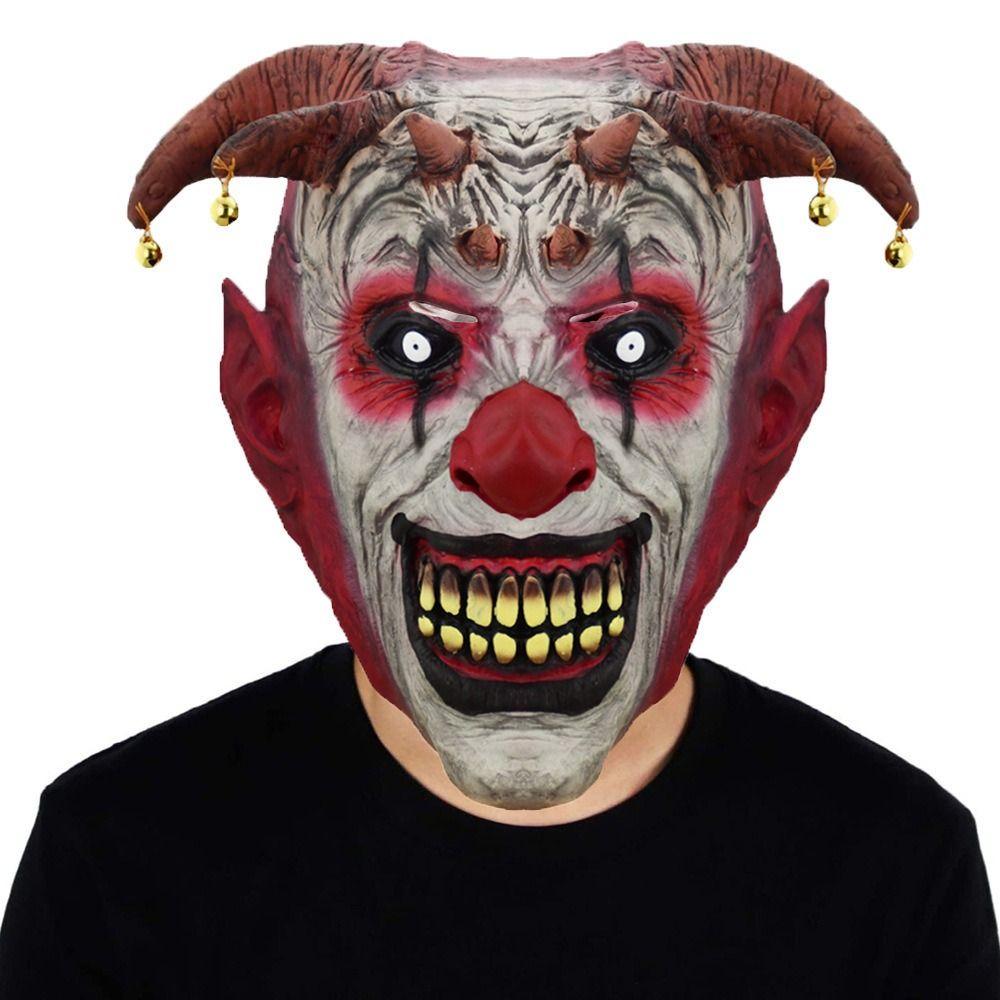Multipurpose Halloween Horror Party Cosplay Mask Unisex Prank Helmet Prop Clown Head Cover