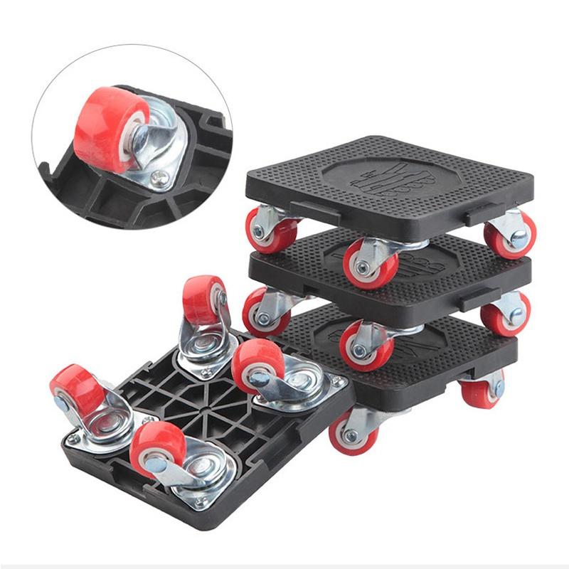 6 Pcs Furniture Moving Transport Roller Set Removal Lifting Moving Tool Set Wheel Bar Mover Moving Heavy Stuffs Device Hand Tool