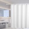 Bathroom Solid Color Shower Curtain Waterproof Mold-Proof Hanging Shower Partition Curtain Shower Set With Hook Free Punching