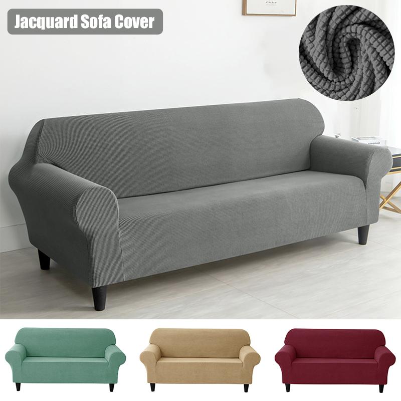 1 /2 /3 Seater European Style Sofa Cover Jacquard Fabric Stretch Couch Covers For Living Room Elastic Settee Furniture Protectors