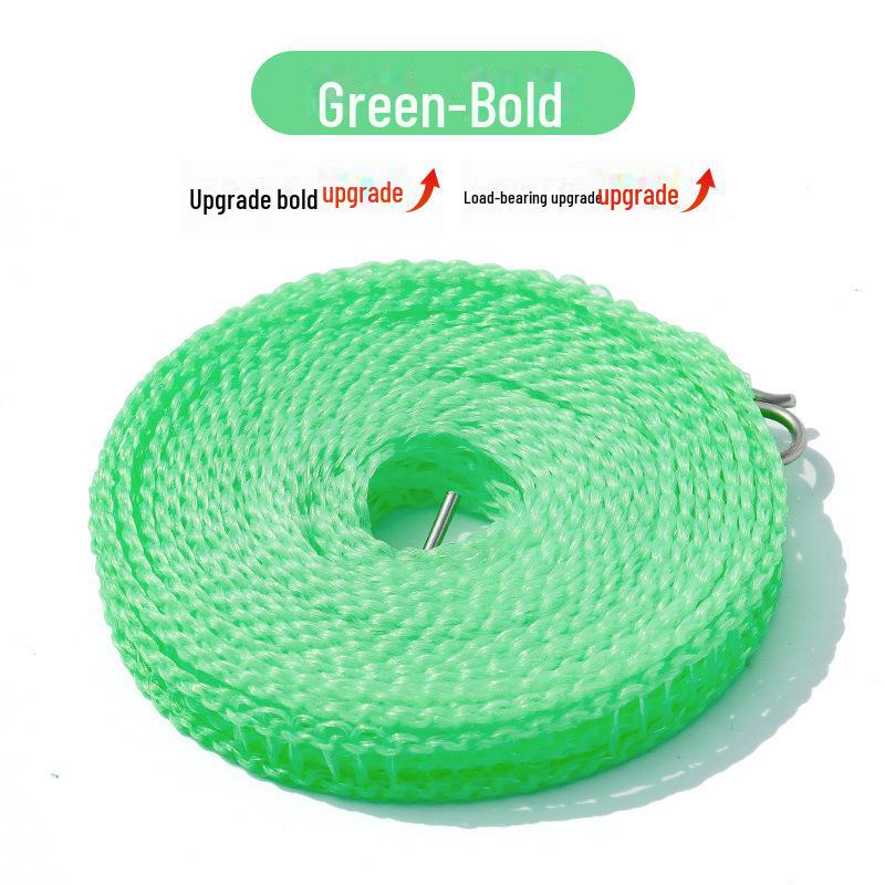 Windproof & Anti-Slip Nylon Clothesline for Outdoor Travel - No-Punch Design
