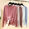 Women's Casual Slimming Long-Sleeve Hooded T-Shirt - Spring, Large Size, Loose Fit, Sunscreen Thin Top
