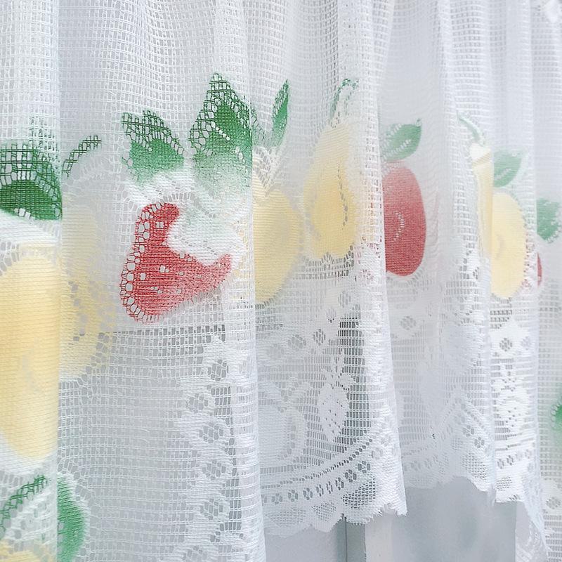 Nordic White Lace Coffee Curtain: Kitchen Partition, Door, Bay Window, Cabinet Decor