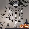 Halloween Black Bat Hanging Garland Decoration Spider Skull Ghost Pumpkin Ceiling Streamers for Outdoor Indoor Wall Door Room Decor