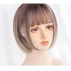 Eileen Bob Brown X Beige Wig Natural Fluffy Wig Straight Small Face Effect Net Included Women's