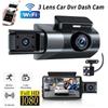 1080P WIFI 3 Lens camera,Dash Cam for cars,Front Inside And Rear,car Camera with Night Vision,Loop Recording Car DVR Camera