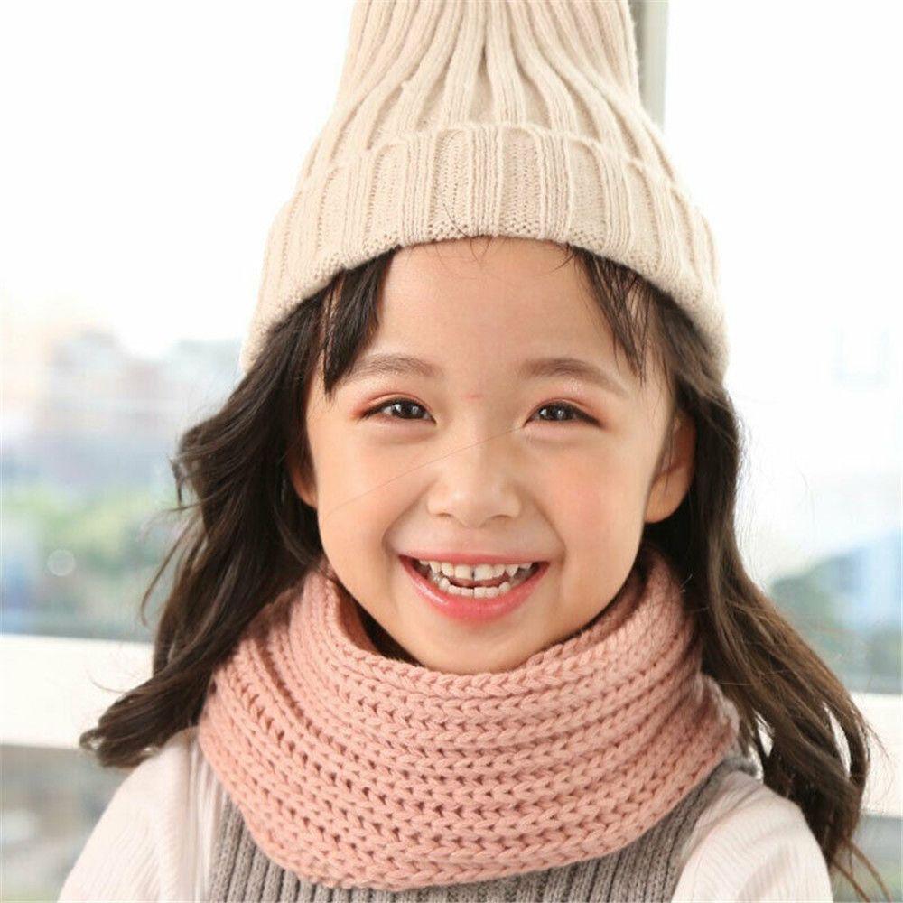 Baby Boys Girls Outdoor Soft Kids Scarf Neck Warmer Warm Knitted Scarf