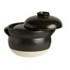 Saji Pottery Rice Cooker, Black, 19.5cm, Banko Ware, Excellent Quality, 3-cup Capacity (with Inner Lid), 30-1
