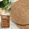 Handmade Rattan Placemats - Round Woven Table Runners for Dining Room, Heat Resistant, Fall, Halloween, Thanksgiving, Christmas