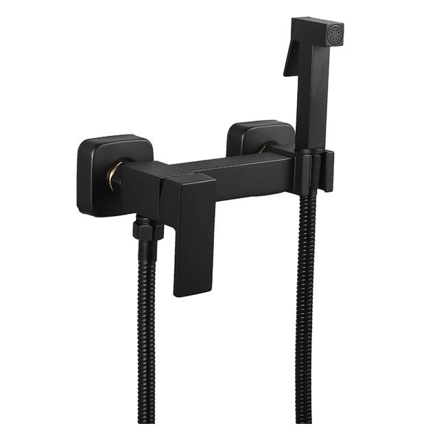 Brass Shower Tap Bidet Faucet Washer Mixer Muslim Shower Ducha Higienica Cold & Hot Water Mixer Crane Square Shower Spray