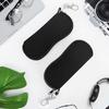 Portable Zipper Soft Glasses Case with Carabiner Sunglasses Case Zipper Eyeglass Pouch Glasses Protective Shell Bag