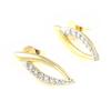 Les Trésors De Lily [F1296] - Gold Plated 'Darling' Earrings Golden White - 6x17 Mm