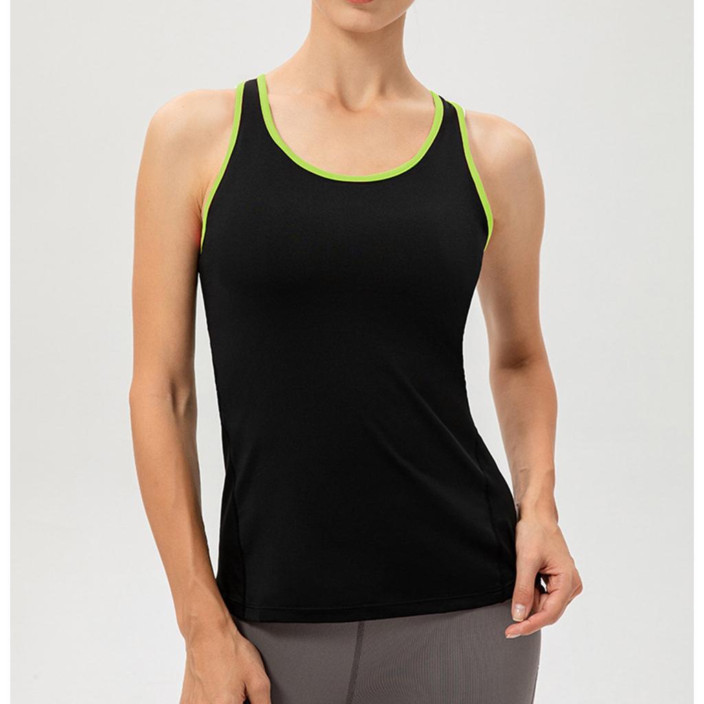 Women's Top Solid Color Sports Fitness Running Yoga Quick Drying Vest
