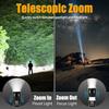 1000Lumens High Power LED Flashlight USB Rechargeable Tactical Light Built-in Battery Outdoor Camping Zoom Handheld Torch
