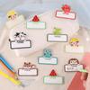 Embroidery Label Cartoon Cute Animal Name Sticker Patch Hats Backpack DIY Self-adhesive Name Sticker Embroidery Cloth Sticker