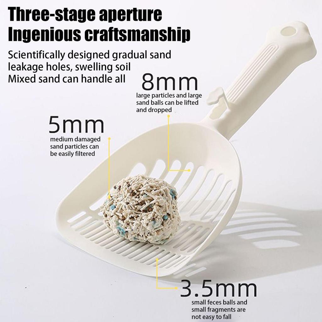 Cat Litter Box Scooper with Ergonomic Long Handle Shovel Sifter for Home Efficient Cleaning Pet Indoor Easy Scooping Kitten