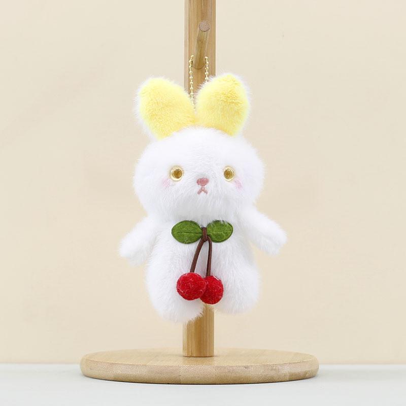 Cherry Plush Rabbit Toy Pp Cotton Stuffed Animal Keychain For Gift Kids