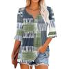 3/4 Sleeve Tops For Women Casual Ruffle V Neck T Shirts  Work Blouses Dressy Tunic Tops