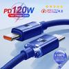 120W USB Type C To USB C Cable For iPhone 15 Pro Max PD Fast Charge Data Cord For Samsung Xiaomi 14 Oneplus 12 POCO X6 OPPO CC
