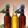 1/2Pcs Soldier Salutes Beer Bottle Helmet 3D Printed Heavy Duty Dust-proof Universal Champagne Wine Bottle Decorative Topper Cover Cap