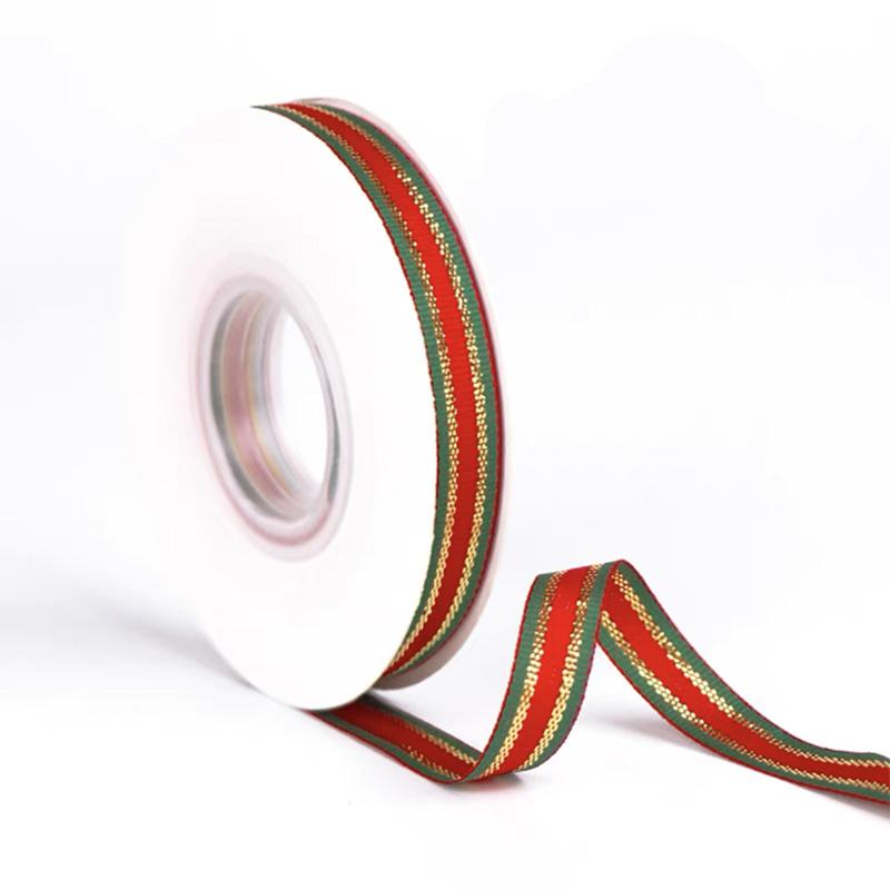 25Yards/Roll Red Green Ribbons DIY Crafts Gift Packaging Floral Decor Christmas 2.5cm Gift Box Decorative for Cake Box Bows