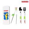 [Haribo] Cutlery 3-piece Case Set, Green, 1 Piece