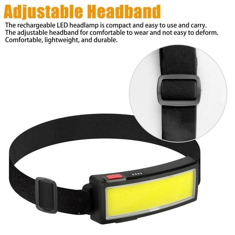 Новая интеллектуальная сенсорная силиконовая фара COB для ночной рыбалки и езды на велосипеде, легкая интегрированная фара с мощным светом